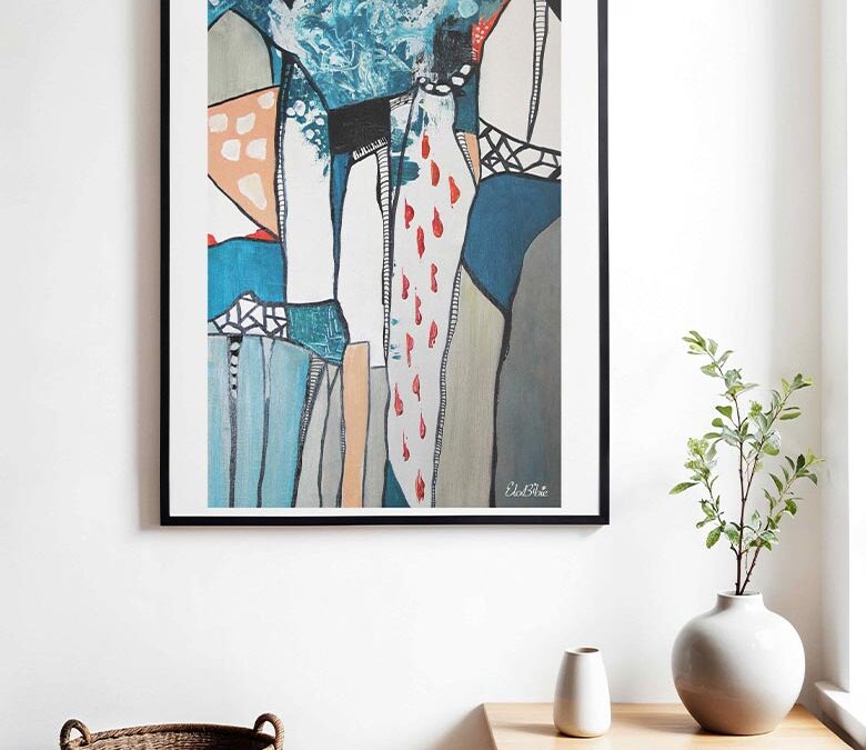 Élégie pour l’Artique | Peinture abstraite inspirée de Ludovico Einaudi | Elobibie